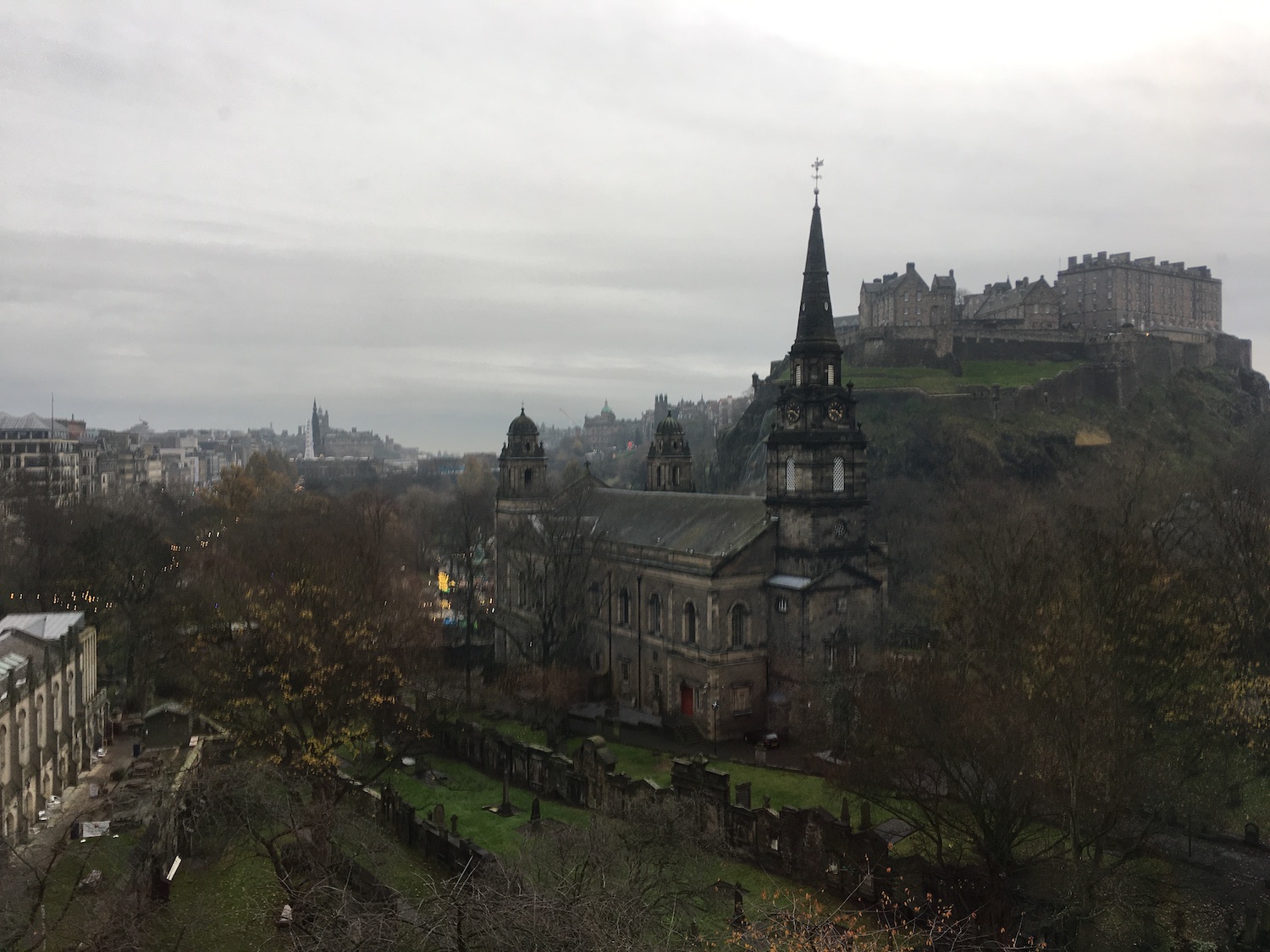 view of Edinburgh castle