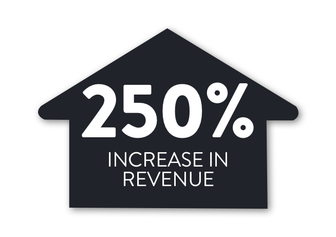 250% increase in revenue
